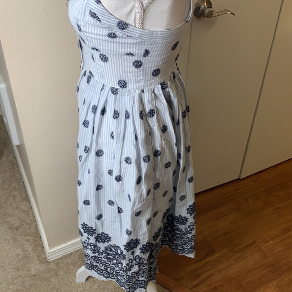 Anthropologie Blue and White Striped Dress - Picture 5 of 13